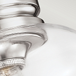 Потолочный светильник с прозрачным стеклянным плафоном в форме широкого колокола Feiss варинант исполнения - 2 | Loft Concept в Брянске