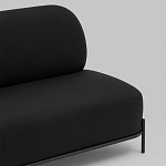 Двухместный диван черного цвета COLOR BLOCK варинант исполнения - 7 | Loft Concept в Брянске