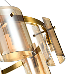 Люстра светодиодная с 8-ю цилиндрическими плафонами янтарного цвета из стекла и стали Andrea Сhandelier Amber варинант исполнения - 5 | Loft Concept в Брянске