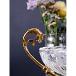 Чаша из прозрачного рельефного стекла на бронзовой подставке Eden Garden варинант исполнения - 3 | Loft Concept в Брянске