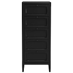Комод узкий с 5-ю ящиками черный Silva Black Chest of Drawers варинант исполнения - 1 | Loft Concept в Брянске