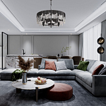 Люстра круглая из матового черного металла с подвесками из прозрачных стеклянных трубок Noir Tubes варинант исполнения - 12 | Loft Concept в Брянске