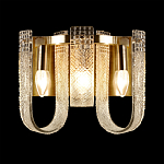 Бра с металлическим основанием золотого цвета и хрустальными подвесками Textured Glass варинант исполнения - 1 | Loft Concept в Брянске