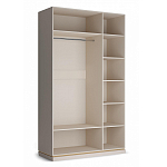 Шкаф трёхдверный с 2-мя зеркальными дверками Satin Furniture варинант исполнения - 4 | Loft Concept в Брянске