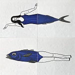 Плитка с узором Рыба пловчиха варинант исполнения - 2 | Loft Concept в Брянске