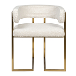 Стул букле бежевый с каркасом цвета матовое золото Tactility варинант исполнения - 1 | Loft Concept в Брянске