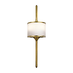 Бра вертикальное с белым полукруглым плафоном и длинным стержнем S Kichler варинант исполнения - 1 | Loft Concept в Брянске