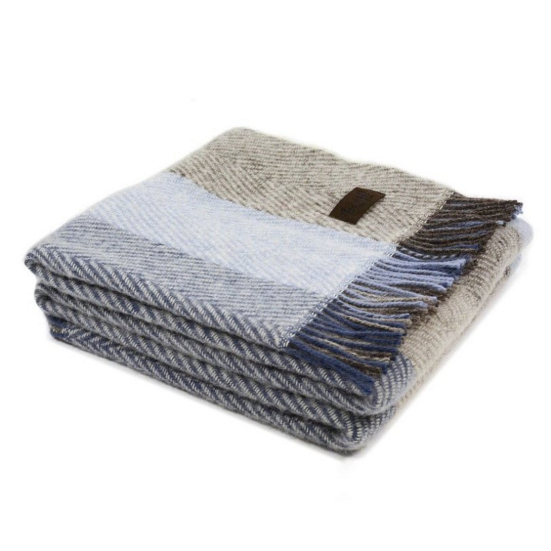 Плед VADSO SPINA 1002 Marzotto Серый Голубой в Брянске | Loft Concept 