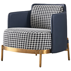 Кресло Pied de Poule Blue Armchair