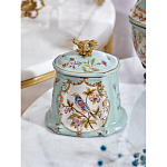 Шкатулка голубого цвета с рисунком и состаренным эффектом Eden Garden варинант исполнения - 9 | Loft Concept в Брянске