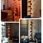 Торшер с каркасом из множества полок Links варинант исполнения - 3 | Loft Concept в Брянске