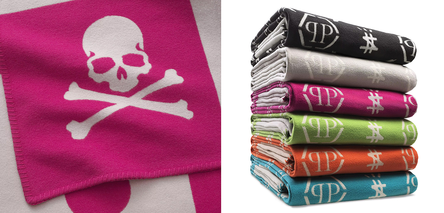 Плед Philipp Plein Plaid Cashmere Skull Pink Плед Philipp Plein Plaid Cashmere Skull Pink - Loft-Concept в Брянске