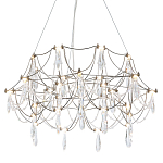 Люстра с каркасом из тонких металлических нитей и хрустальными подвесками Crystal Metal Threads Chandelier 60 варинант исполнения - 1 | Loft Concept в Брянске