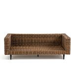 Трехместный садовый диван из плетеного пластика Matteo варинант исполнения - 8 | Loft Concept в Брянске