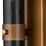 Бра цилиндрической формы чёрного цвета с 2-мя плафонами Marble Glow варинант исполнения - 4 | Loft Concept в Брянске