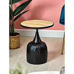 Приставной столик с факутрным черным основанием Ethiopia варинант исполнения - 2 | Loft Concept в Брянске