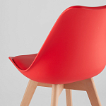 Стул с основой из пластика и мягким сиденьем Arvika Red варинант исполнения - 6 | Loft Concept в Брянске