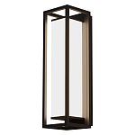 Уличный настенный светильник прямоугольный с чёрной рамкой Geometric Glow варинант исполнения - 1 | Loft Concept в Брянске