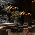 Люстра подвесная с прозрачными стеклянными птичками на ветвях Диаметр 80 см Serip Voa варинант исполнения - 11 | Loft Concept в Брянске