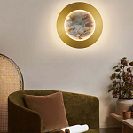 Бра в форме диска цвета латунь Brass Borders варинант исполнения - 4 | Loft Concept в Брянске