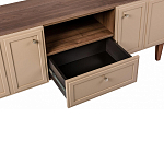 ТВ-тумба бежевая из массива бука с 2-мя дверками и ящиком Wenge Light варинант исполнения - 4 | Loft Concept в Брянске