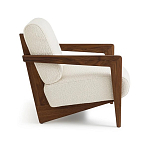 Кресло с обивкой из белого букле Armchair White Boucle варинант исполнения - 1 | Loft Concept в Брянске