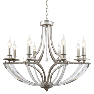 Люстра серебряного цвета Old Castle 8 Ламп