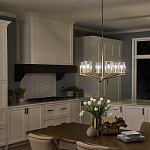 Люстра с 6-ю прозрачными цилиндрическими плафонами Kichler варинант исполнения - 8 | Loft Concept в Брянске