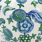 Ваза с зелено-голубым цветочным узором на белом фоне 47 см Blue & White Ornament варинант исполнения - 2 | Loft Concept в Брянске