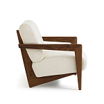 Кресло Avalon White Boucle из массива ореха варинант исполнения - 3 | Loft Concept в Брянске