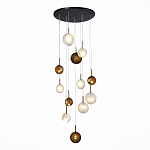 Люстра светодиодная с сферическими стеклянными плафонами Splatter варинант исполнения - 5 | Loft Concept в Брянске