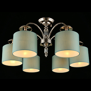 Люстра потолочная Nikoletta с бирюзовым плафоном