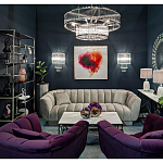 Диван трехместный велюровый серый Island of Comfort варинант исполнения - 5 | Loft Concept в Брянске