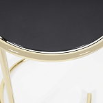 Приставной столик на золотистом основании с черной столешницей Noir варинант исполнения - 2 | Loft Concept в Брянске