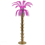 Торшер Glass Decorated Palm Floor Lamp Pink Листья Пальмы  варинант исполнения - 3 | Loft Concept в Брянске