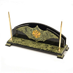 Настольный письменный набор из змеевика с гербом РФ Successful Leader варинант исполнения - 2 | Loft Concept в Брянске