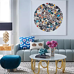 Дизайнерский журнальный столик чёрный с круглой столешницей Arycy варинант исполнения - 1 | Loft Concept в Брянске