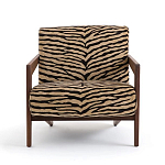 Кресло с обивкой из шенилла с тигровым принтом Tiger Chair варинант исполнения - 1 | Loft Concept в Брянске