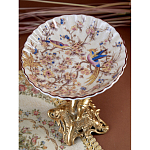 Чаша с цветочным орнаментом на ножке в виде бронзового ангела Eden Garden варинант исполнения - 7 | Loft Concept в Брянске