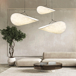 Подвесной светильник с белым тканевым плафоном в форме облака Crystal Cloud Junction варинант исполнения - 8 | Loft Concept в Брянске