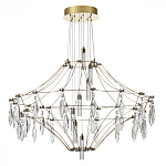Люстра подвесная из металла с прозрачными подвесками из хрусталя Quasar 93 варинант исполнения - 2 | Loft Concept в Брянске