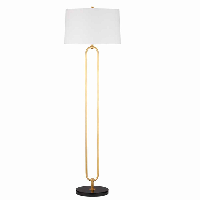 Торшер на овальном каркасе Lamp Paperclip Золотой Черный Мрамор Nero Слоновая кость Торшер на овальном каркасе Lamp Paperclip Золотой Черный Мрамор Nero Слоновая кость в Брянске | Loft Concept