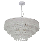 Люстра подвесная круглая с молочными стеклянными подвесками в форме капель Droplet Chandelier варинант исполнения - 1 | Loft Concept в Брянске