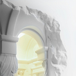 Встраиваемый в стену гипсовый светильник под покраску с колоннами и арками в античном стиле Antiquity Athena варинант исполнения - 14 | Loft Concept в Брянске