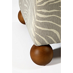 Банкетка Wakonda Gray Zebra с деревянными шариками  варинант исполнения - 5 | Loft Concept в Брянске