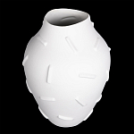 Декоративная ваза белая керамическая с абстрактным объемным декором Molecule Collection варинант исполнения - 3 | Loft Concept в Брянске