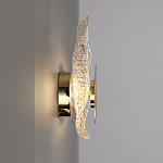 Бра с рельефным волнообразным стеклянным плафоном и вставкой из мрамора Liquid Stone варинант исполнения - 2 | Loft Concept в Брянске