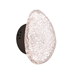 Бра с прозрачным рельефным плафоном на черном металлическом основании Iona варинант исполнения - 1 | Loft Concept в Брянске