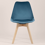 Стул с мягким велюровым сиденьем Arvika Blue варинант исполнения - 3 | Loft Concept в Брянске