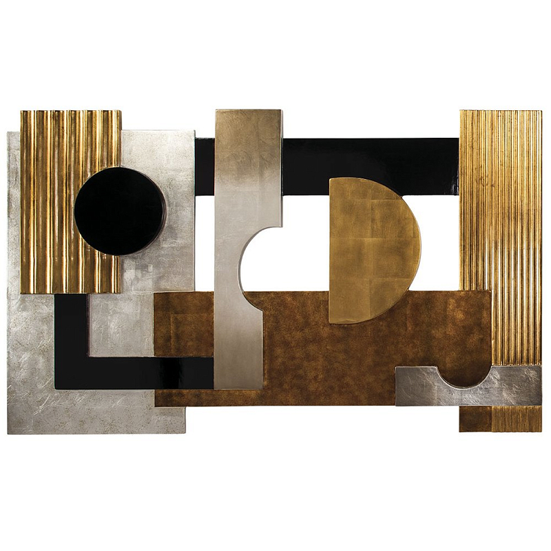 Настенный декор Abstract Geometry Латунь Черный Серебряный Настенный декор Abstract Geometry Латунь Черный Серебряный в Брянске | Loft Concept